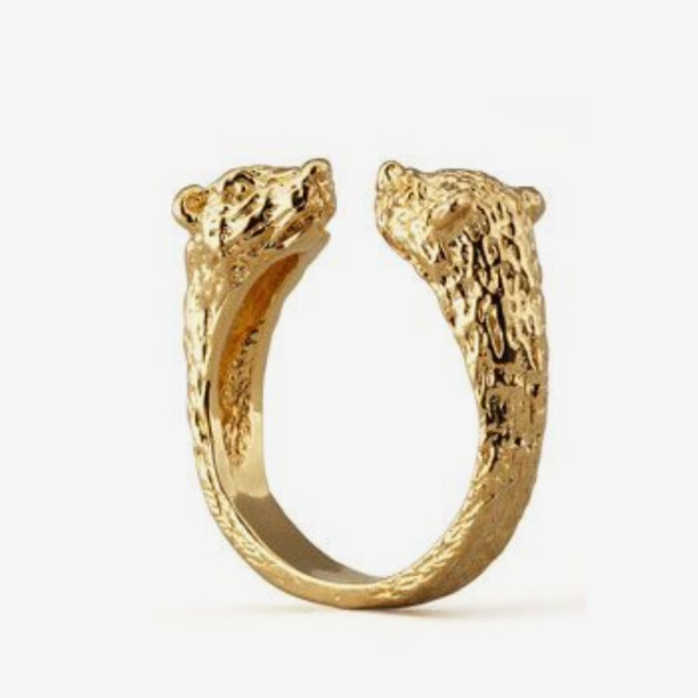 Pamela Love 14K Yellow Gold Vermeil Bear Ring